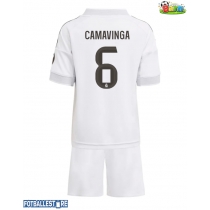 Real Madrid Eduardo Camavinga #6 Hjemmedraktsett Barn 2025-26 Kortermet (+ Korte bukser)